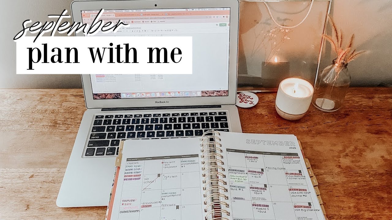 plan with me + prepping for a new semester of ~online school~ day designer planner 2020