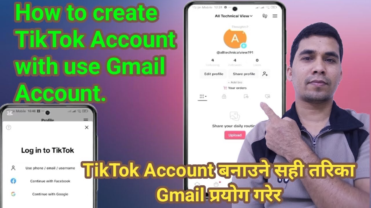 How to create a TikTok Account with Gmail - full TikTok Account banaune sahi tarika/2025.