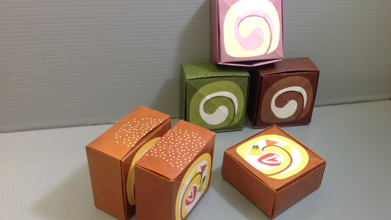 Origami Roll Cakes - Print Your Own