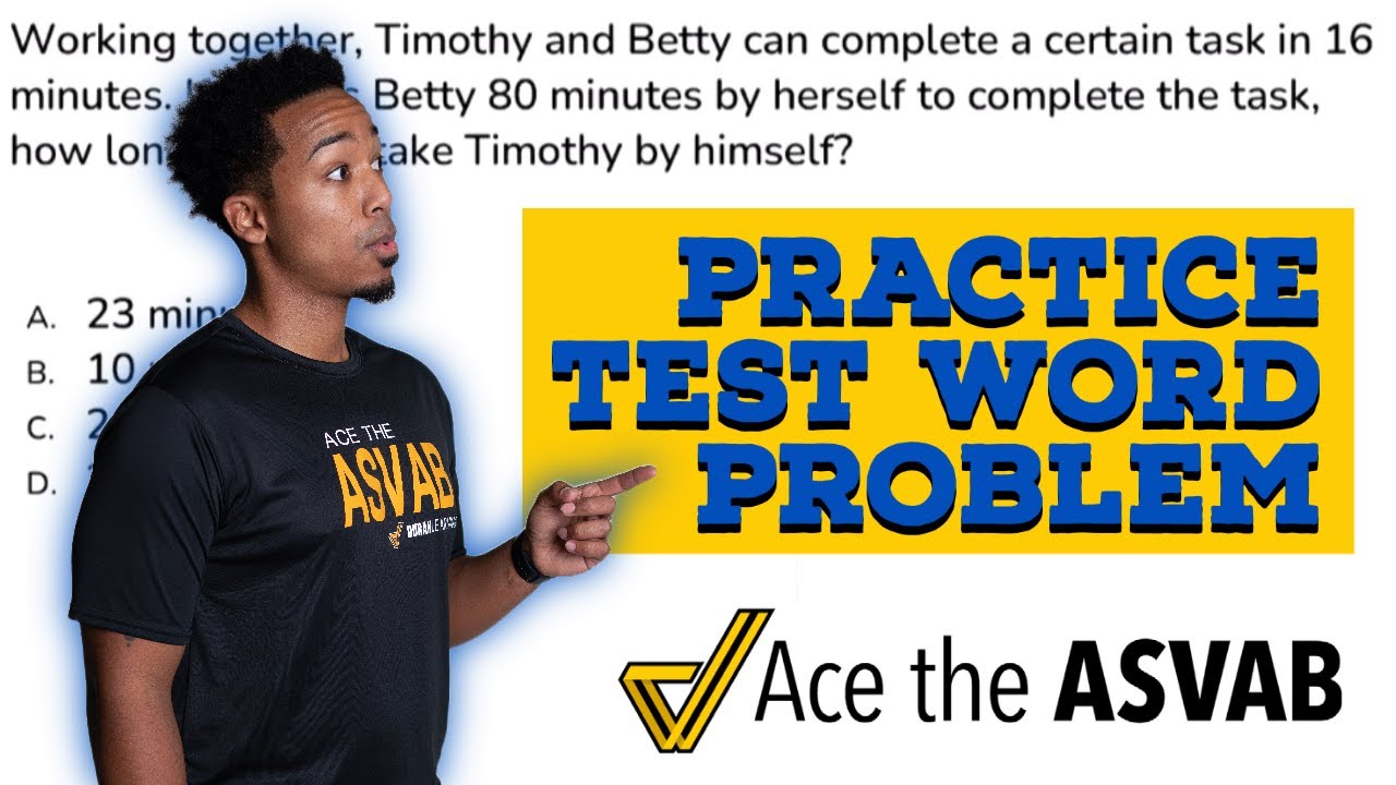 ASVAB Arithmetic Reasoning - Practice Test Question Video Solution (Combined Work Word Problem)