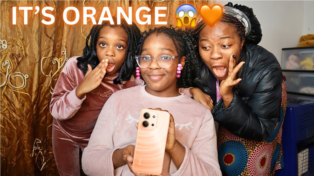 Мы распаковали оранжевый Redmi 15C… Реакция моей дочери 😭🧡📱