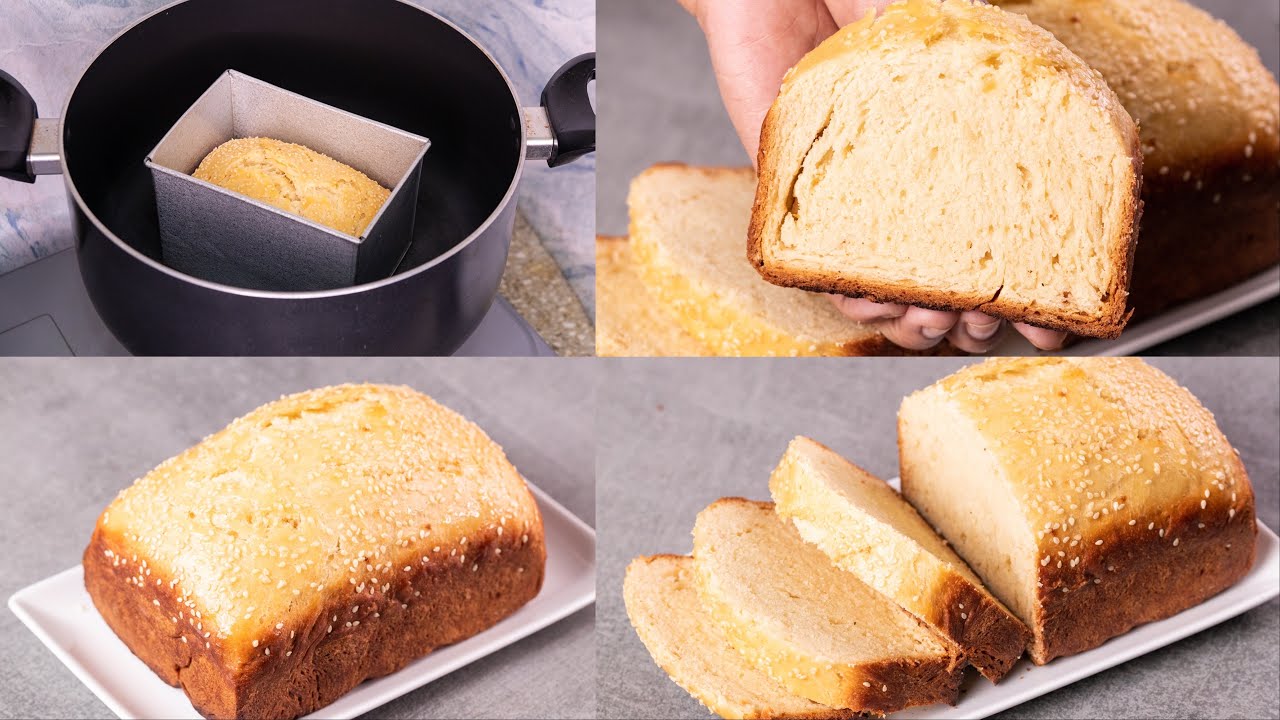 NO YEAST BREAD RECIPE | EGGLESS BREAD RECIPE WITHOUT OVEN | MILK BREAD RECIPE | N'Oven