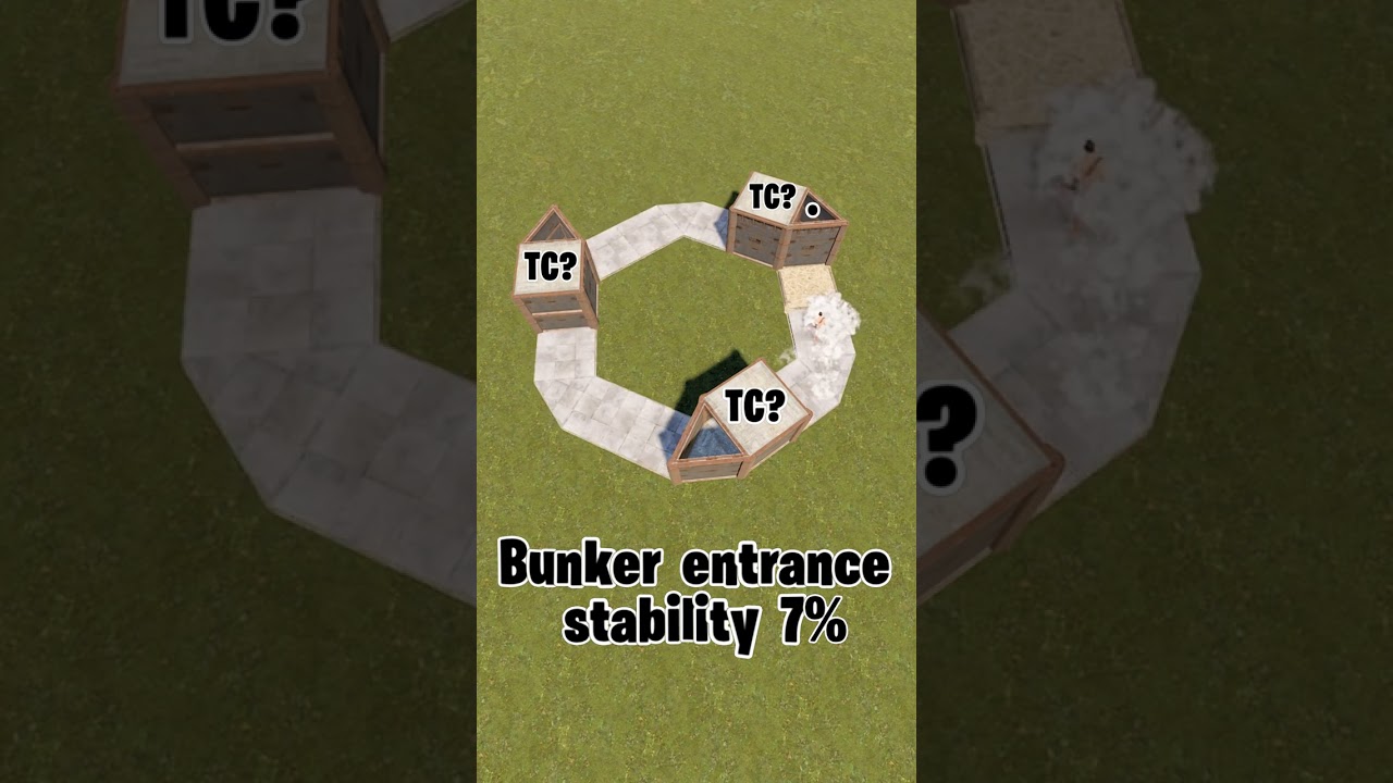 Donut Bunker | Duo Trio Rust Base Speed Build #shorts (Depreciated)