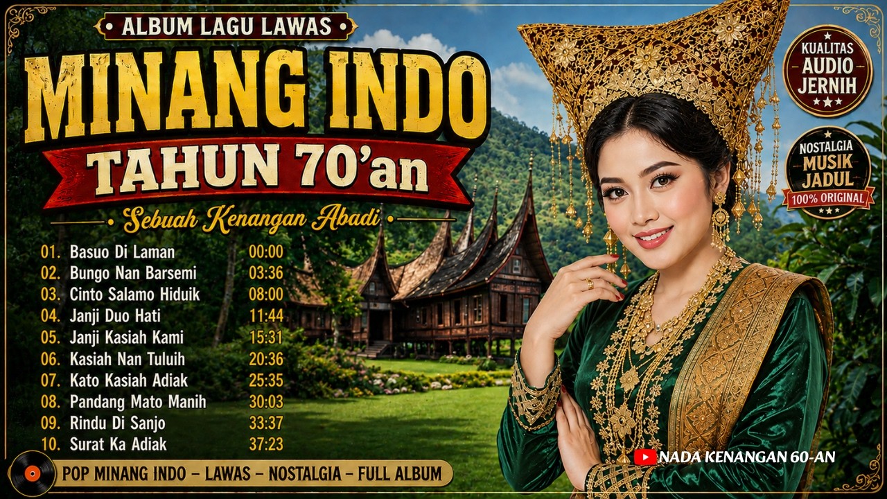 LAGU MINANG LAWAS 70&rsquo;an PALING NGANGENIN ❤️ | Nostalgia Lagu Minang Tempo Dulu | Full Album