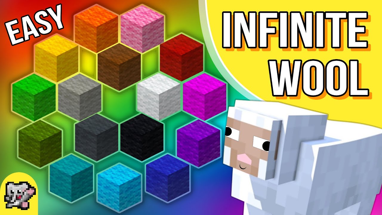 Wool Farm EASY Expandable | Minecraft Farm Tutorial | BEDROCK MCPE XBOX PS SWITCH