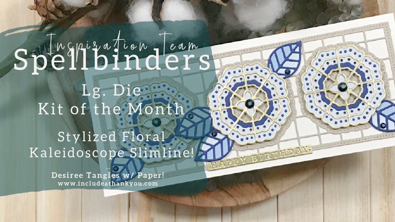 Kaleidoscope Slimline Card | Spellbinders | Stylized Floral Kaleidoscope (Card Making Tutorial)