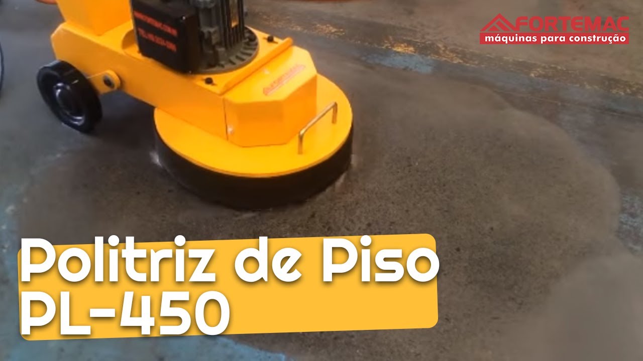 Politriz PL 450 Polimento Concreto, Granilite, Granitina Fortemac Máquinas para Construção