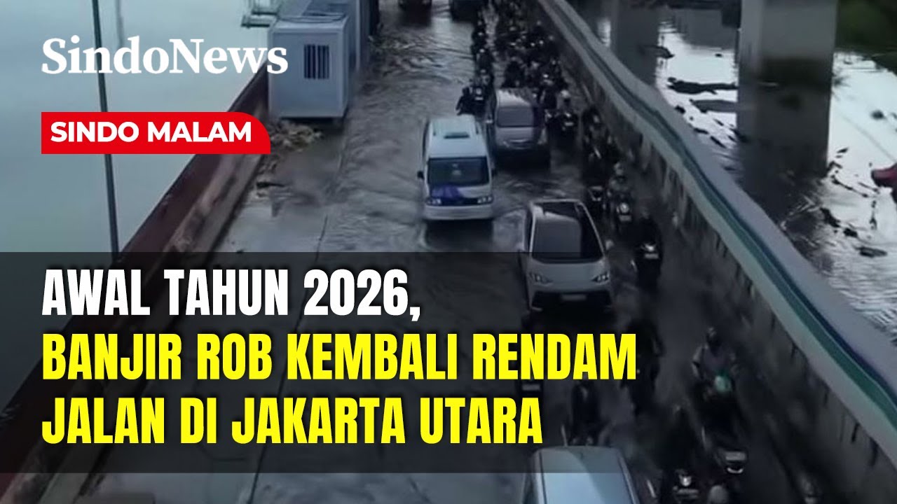 Akses Masuk Jakarta International Stadium Kembali Terendam Banjir Rob | Sindo Malam | 02/01