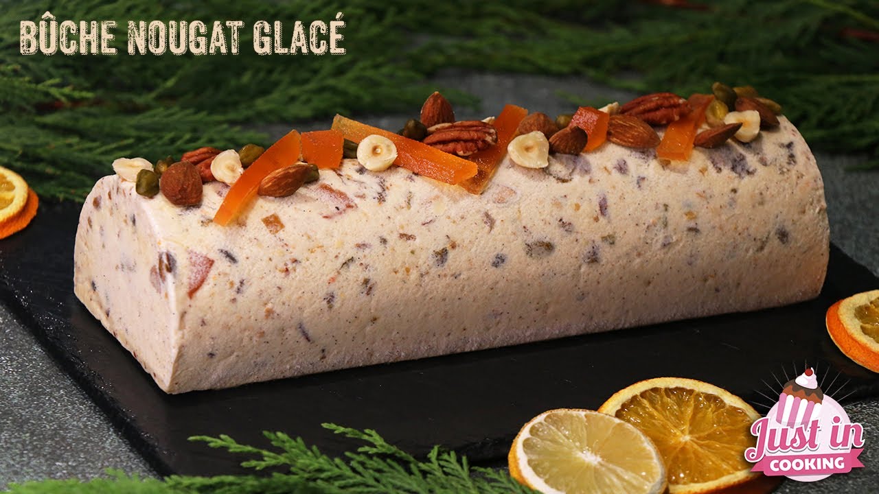 ❅ Recette de Bûche de Noël Nougat Glacé ❅