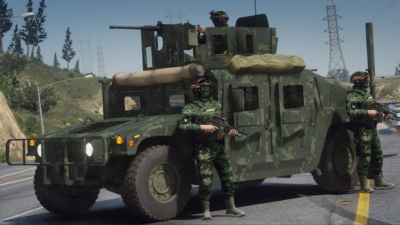 GTA 5 POLICIA | EJERCITO DE MEXICO HUMVEE | TheAxelGamer