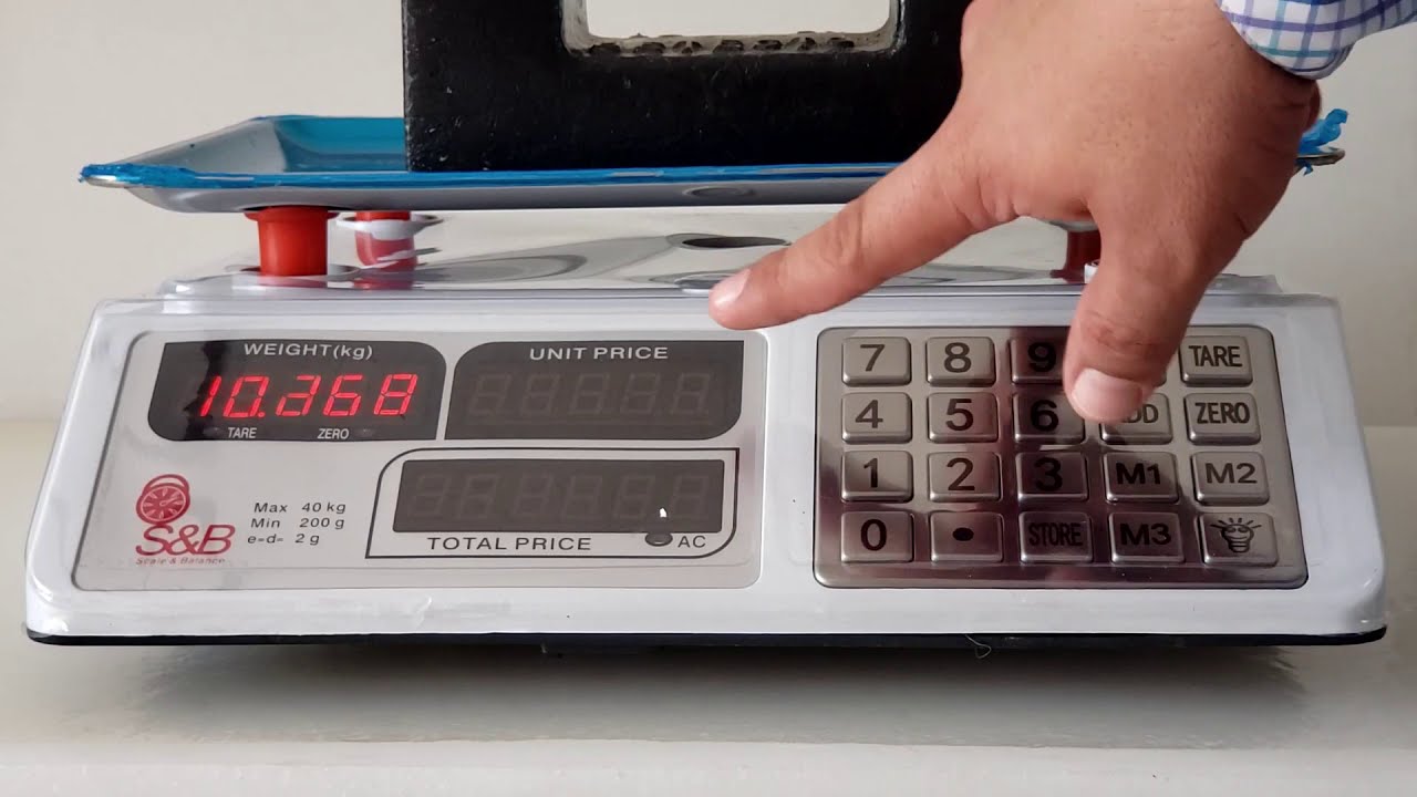 Ajuste de peso (calibración) bascula SYB modelo ACS-30 de 40 kg