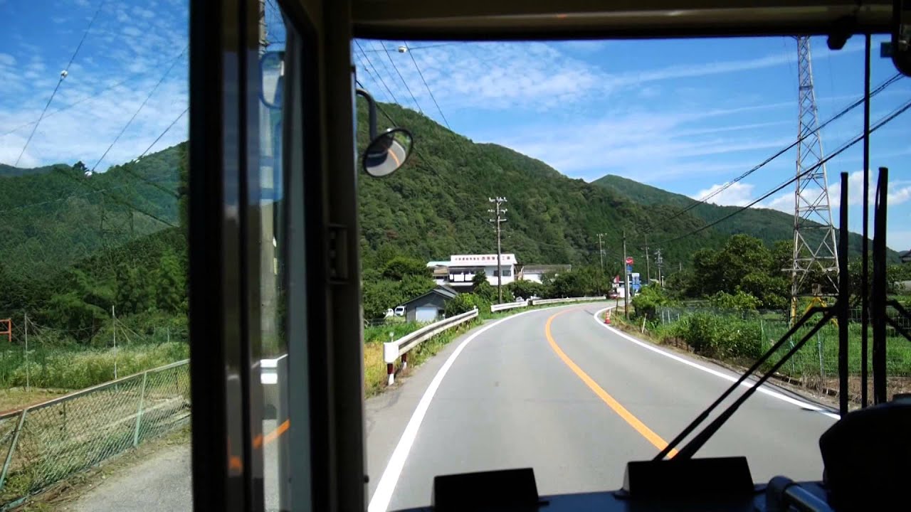 【前面展望】本長篠駅～田峯～田口【豊橋鉄道バス】