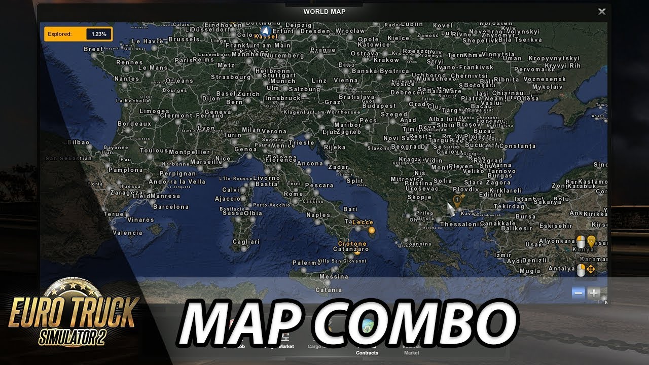 ETS2 1.36 | PM 2.43 + RM 2.0 + GS1.3 (FIX2) + Mediterranean Map... | Map Combo_V3 (0€ version)