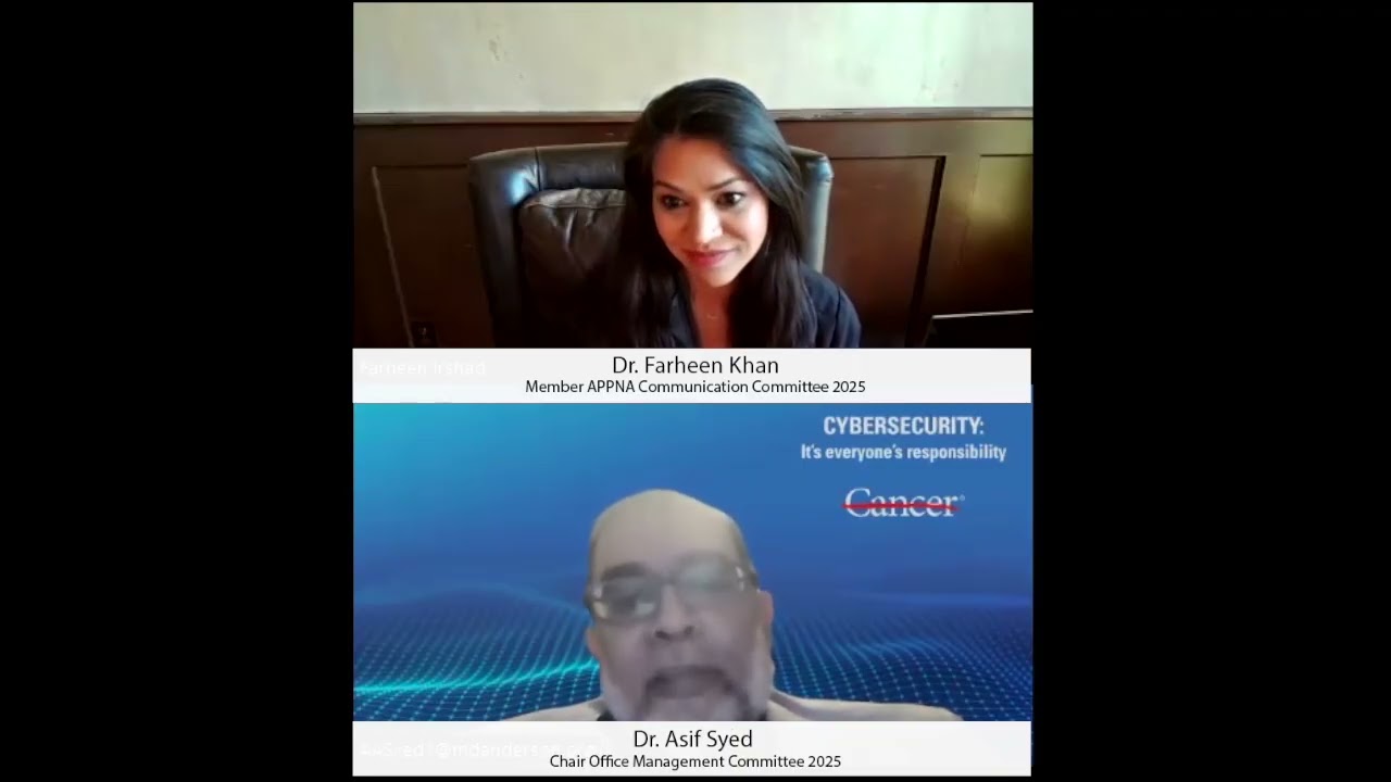 APPNA Committee Cafe Series: Featuring Office Management Committee — Dr. Asif Syed