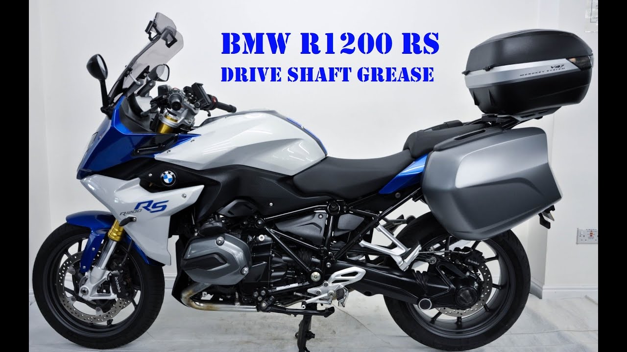 BMW R1200 RS 2016 Drive shaft removal and spline grease.