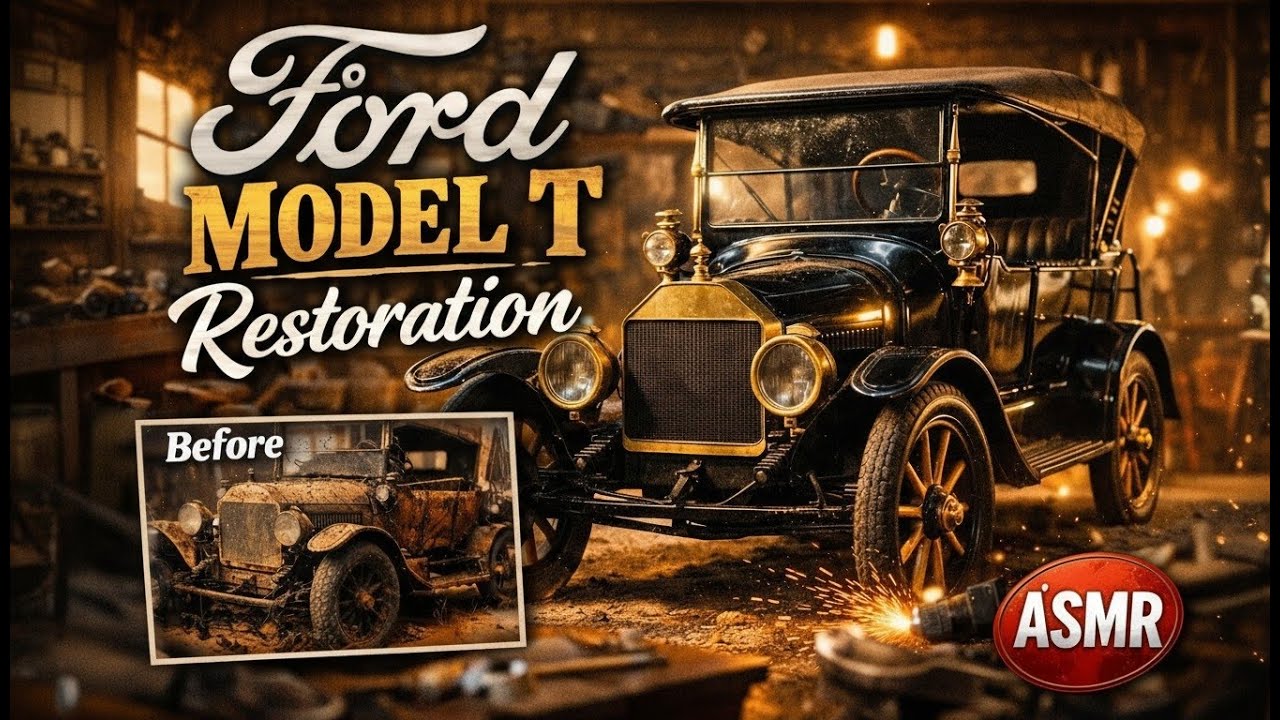 1908 Ford Model Restoration ASMR – No Talking, Pure Mechanical Sounds