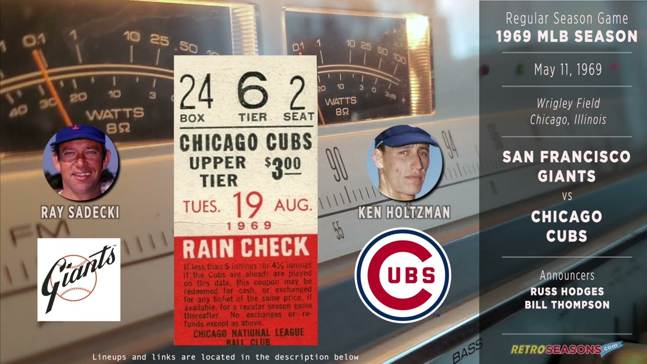 1969-May-11 • SFG/CHC • San Francisco Giants vs Chicago Cubs - Classic Baseball Radio Broadcast