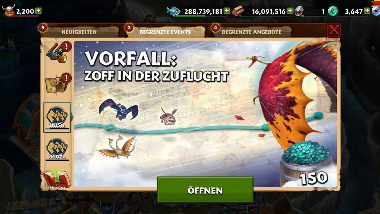 Unser großer Vorfall in Aufstieg von Berk 
