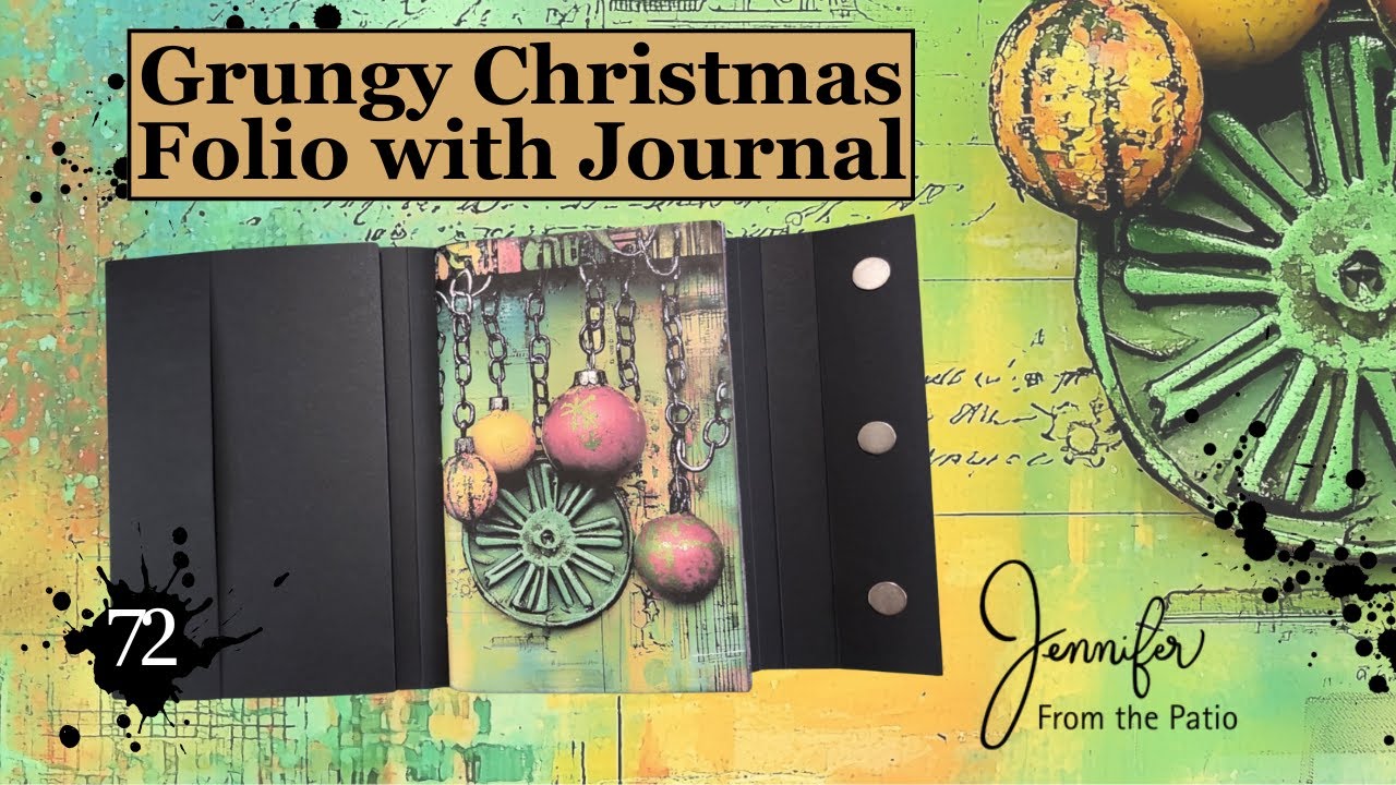 Grungy Christmas FOLIO with JOURNAL 