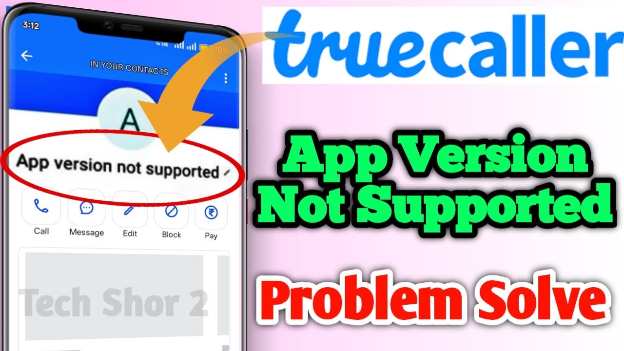 Truecaller App version not supported Problem Solve&nbsp;| How to Fix App version not supported Truecaller