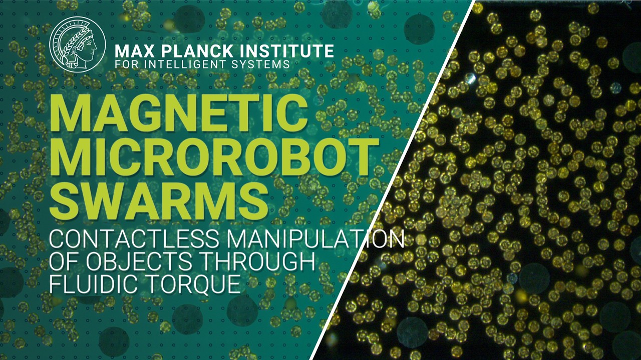 Magnetic Microrobot Swarms Enable Contactless Manipulation of Objects Through Fluidic Torque