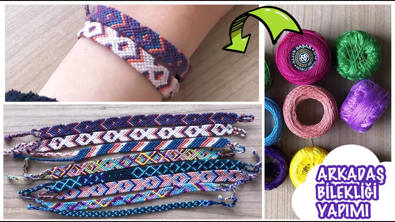 ÇOK KOLAY İPTEN ARKADAŞLIK BİLEKLİĞİ YAPIMI // DIY HANDMADE FRIENDSHIP BRACELET