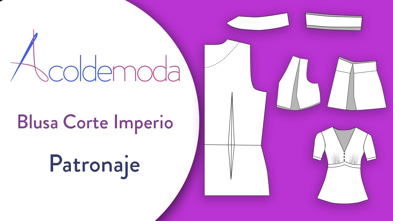 Clase 14: PATRÓN DE BLUSA CORTE IMPERIO - Paso a Paso - DIY