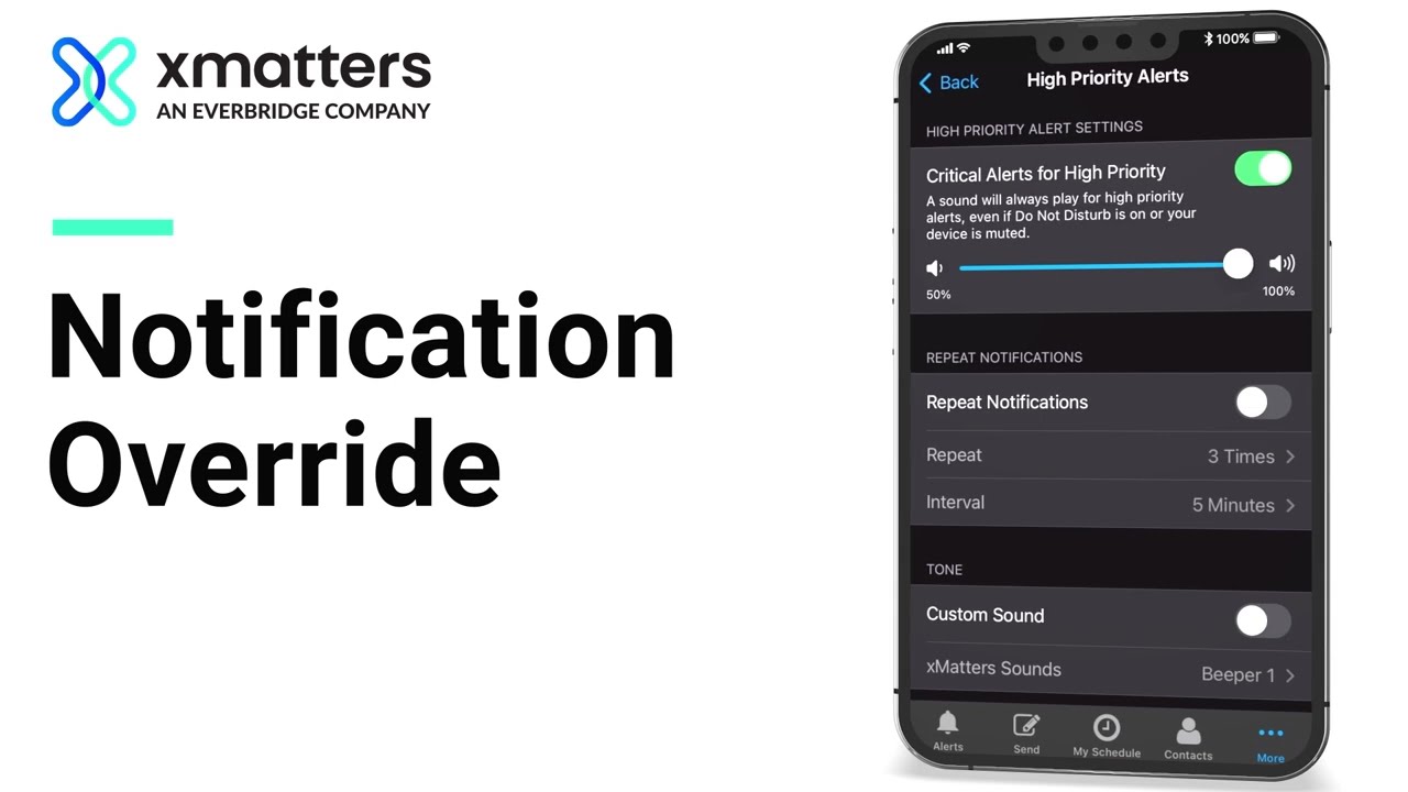 xMatters Notification Override Feature