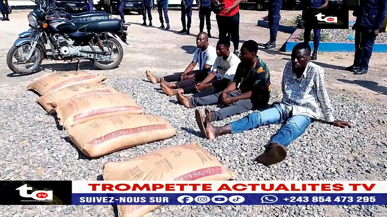 Un groupe des bandits maitrisé par la PNC Kasaï oriental. Il a été présenté aux autorités policières