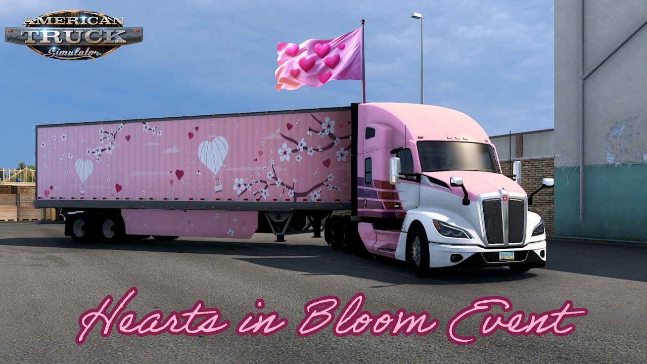 Hearts in Bloom Event | UpDate 1.58 | Kenworth T680 76 Sleeper | American Truck Simulator | GamePlay