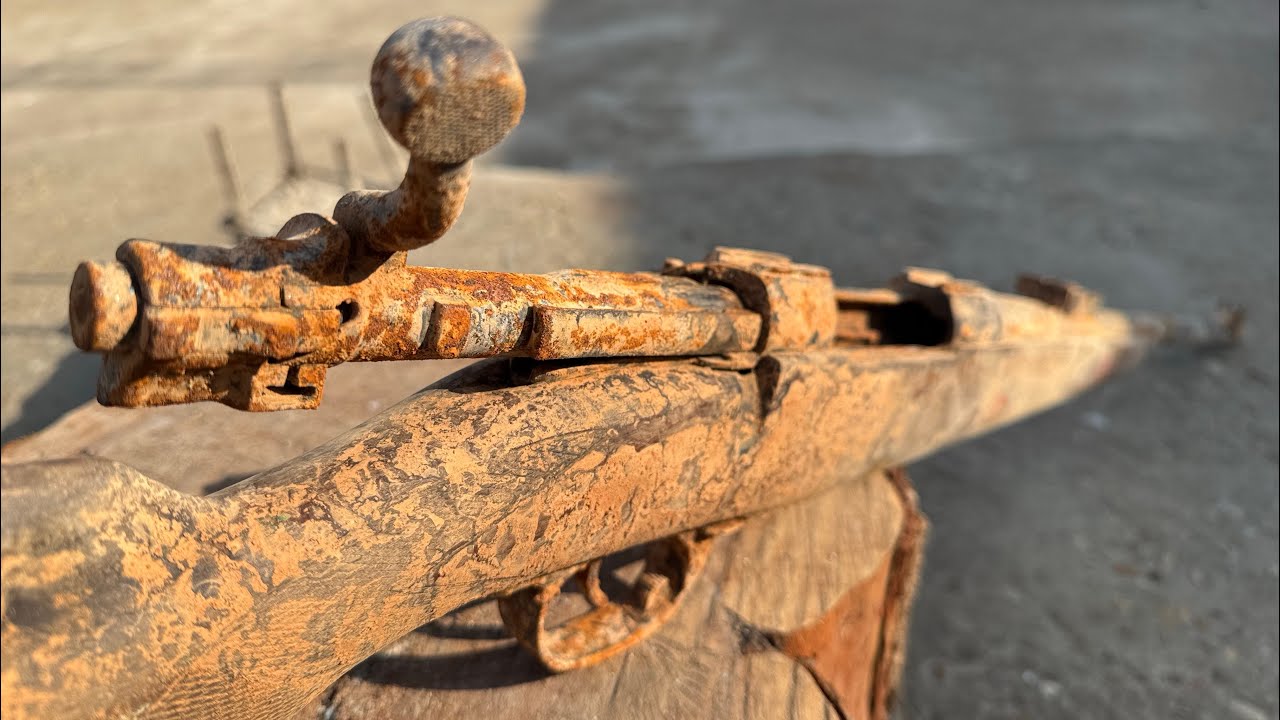 Rusty Restoration 7MM Rifle || restore antique guns 