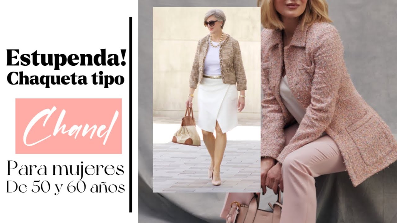 DIFERENTES OUTFITS PARA COMBINAR UNA CHAQUETA ESTILO CHANEL | MODA  PARA MUJERES DE 50 Y 60 AÑOS