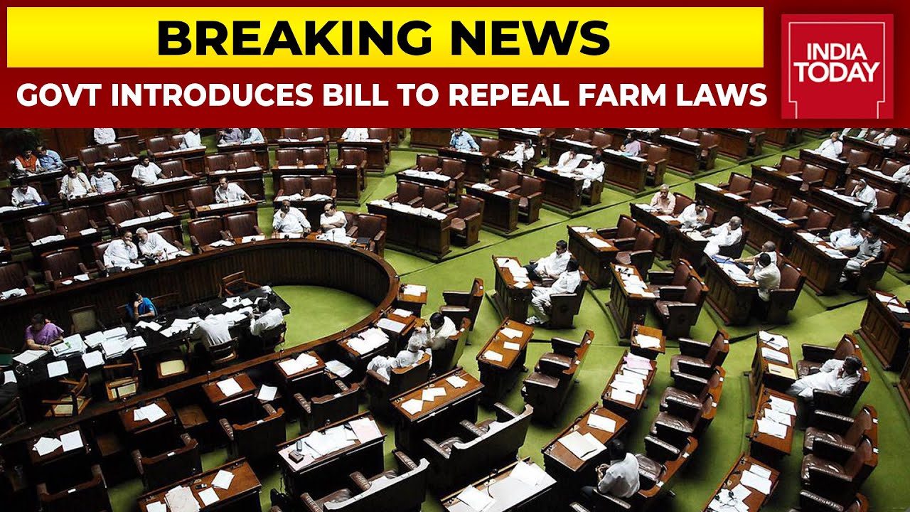 Parliament Winter Session 2021: Government Introduces Bill To Repeal Farm Laws |  Breaking News