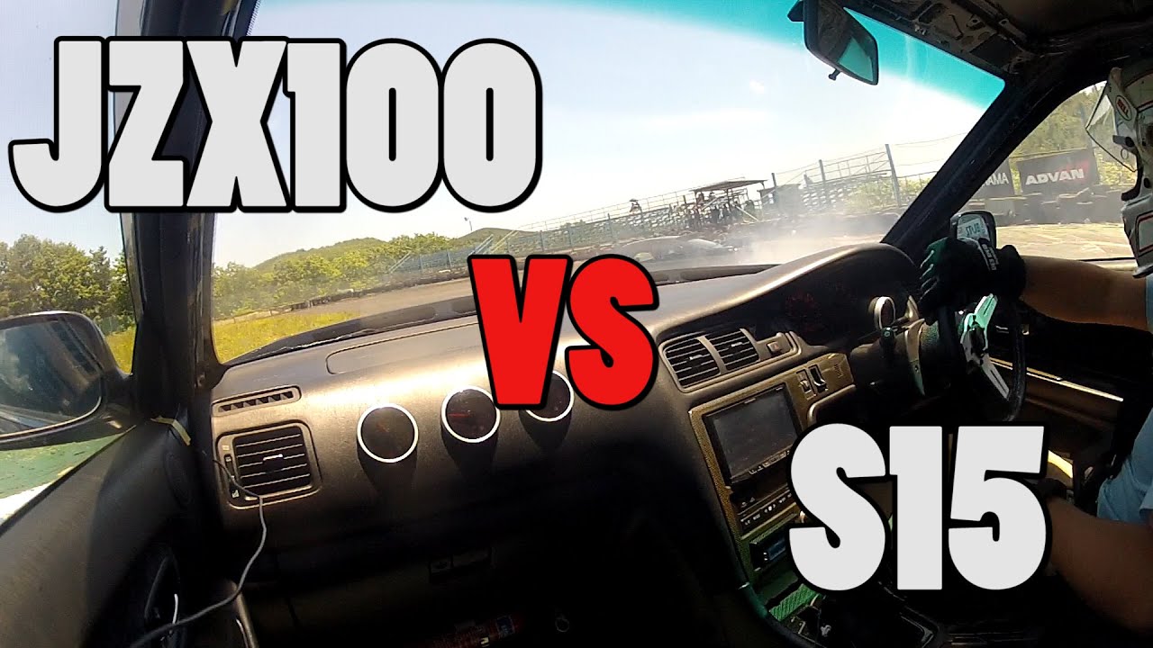 JZX100 VS S15 drift tandem battle at EBISU MINAMI