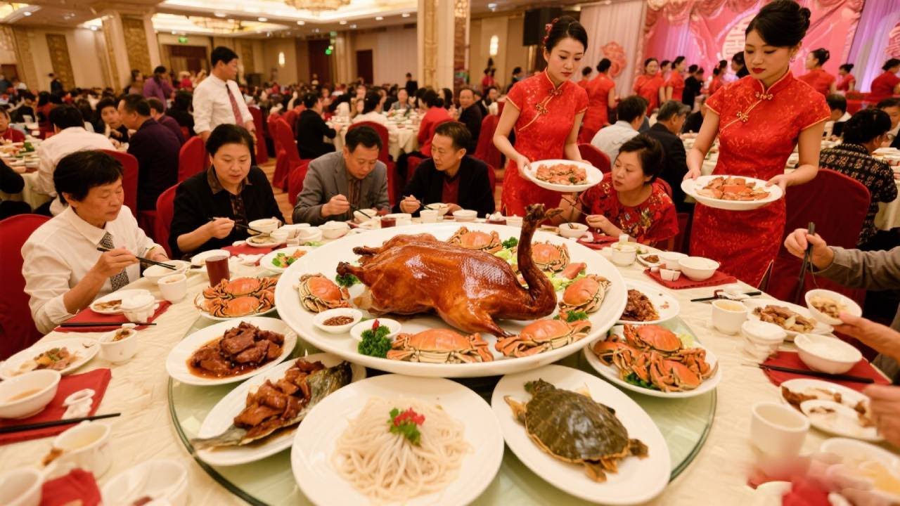 随200江苏常州参加好兄弟婚礼，4800一桌，烧鹅、大闸蟹一桌发两条喜烟太霸气了！【我是忐忑妞】