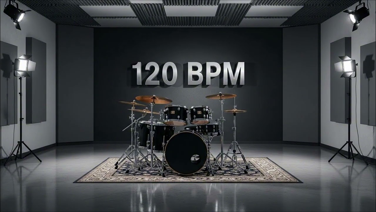 Drum Backing Track 120 BPM - Pop Style