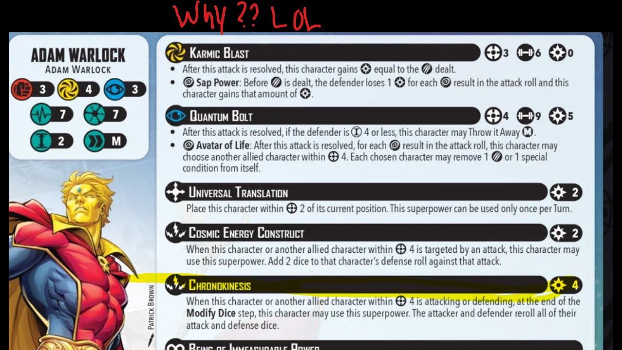 Кризисный протокол Marvel: от панели к оплате труда Адама Уорлока @AtomicMassGames