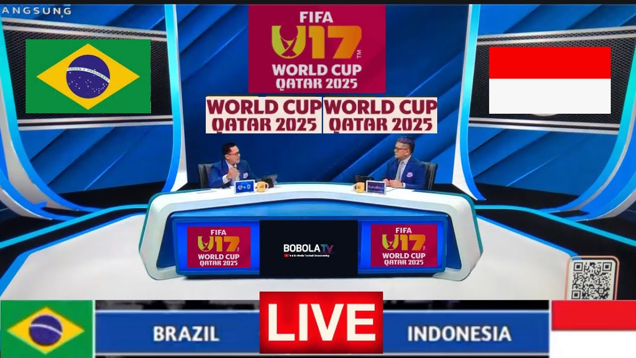 🔴SIARAN LANGSUNG . INDONESIA U17 VS BRAZIL U17 . FIFA WORLD CUP U17 GRUP H QATAR 2025