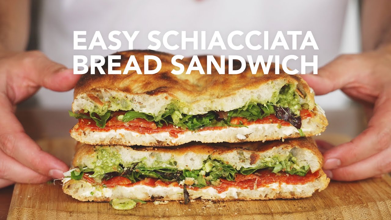 Crunchy Schiacciata Bread Sandwich