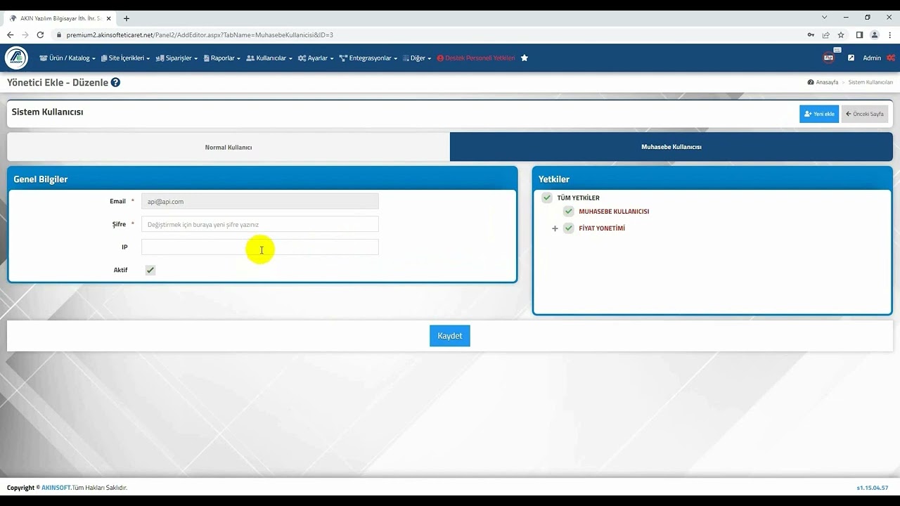 AKINSOFT Web Entegrasyon Programı  ve e Ticaret Arasında Entegrasyon Nasıl Yapılır