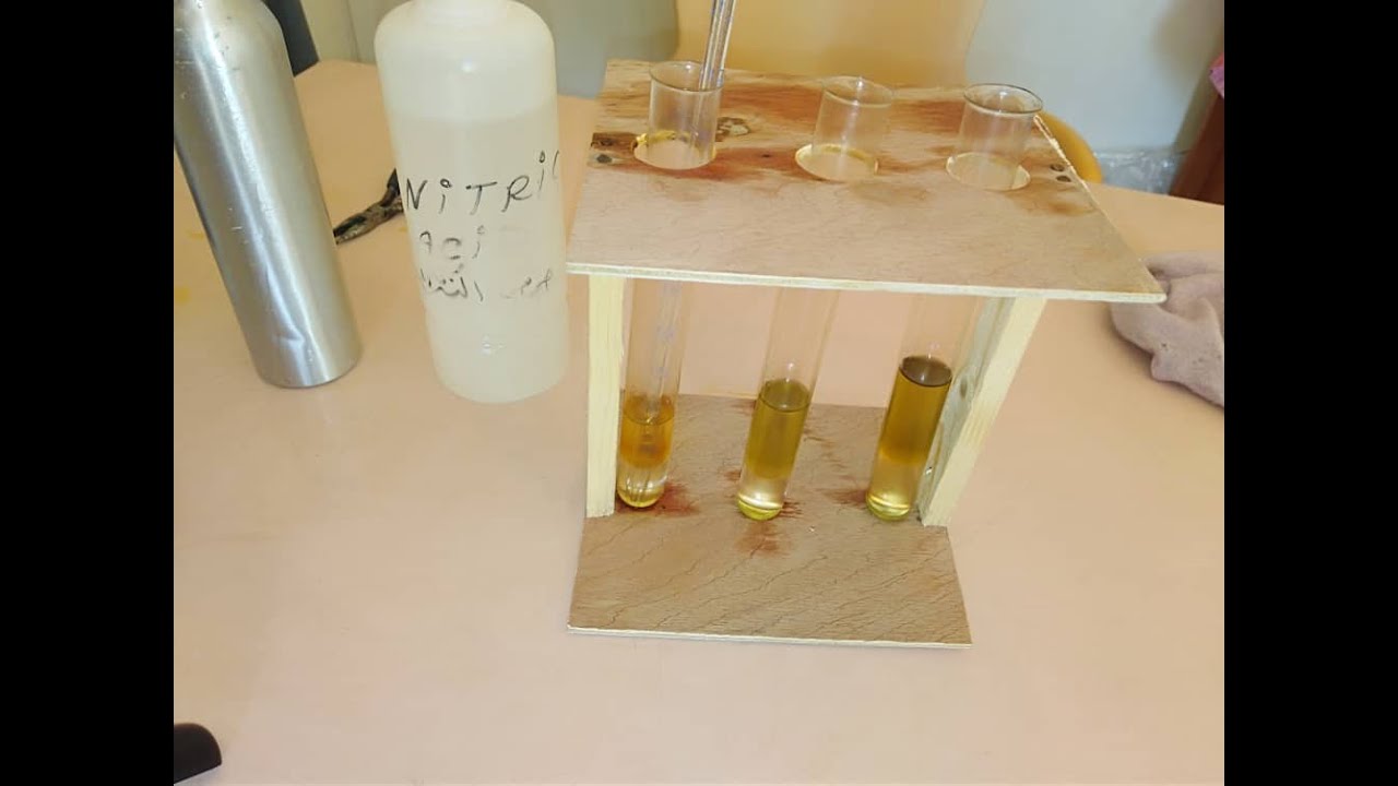 No 3 - Baring olive oil via nitric acid إكتشاف زيت الزيتون