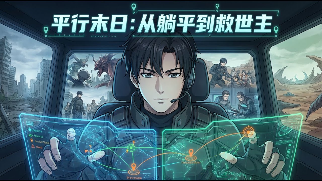 【持續更新中】《平行末日：從躺平到救世主》 第1~100集  能在核戰後的廢土世界與現代都市間隨意穿梭，帶全新科技去末世帶廢土寶物回現世扮豬吃虎