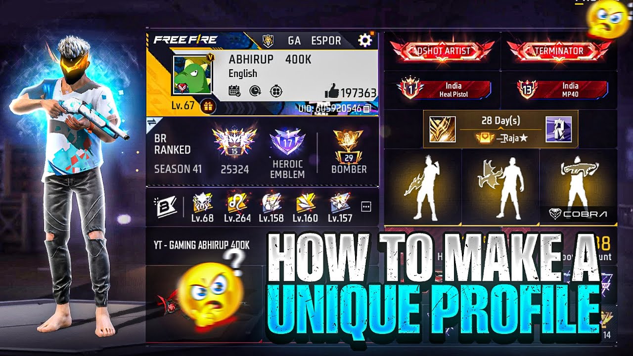 Make Your Profile Most Unique In 2 Mins 😍🌈 | Free Fire | Gaming Abhirup