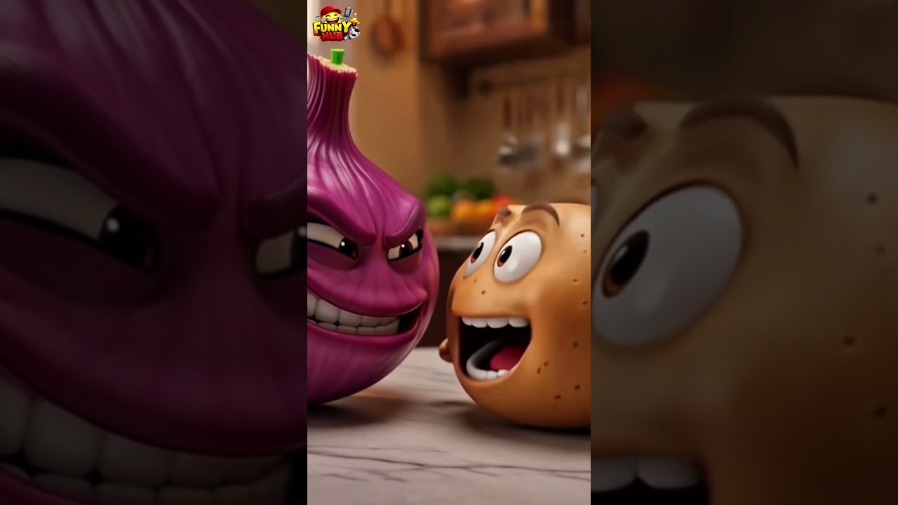 Piyaz Aur Aloo Ki Funny Ladai 😂 | 3D Cartoon Comedy Shorts 