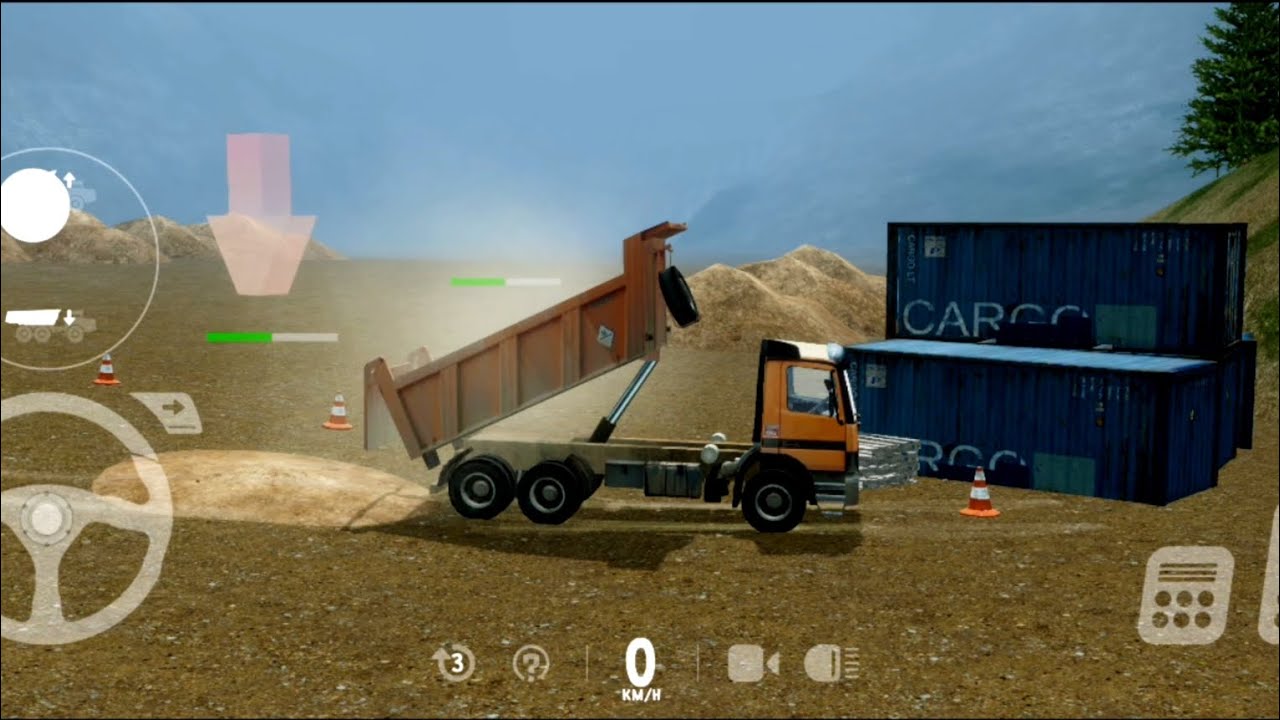 Truck 🚛 simulator gadi wala game unloading trucks material #game 