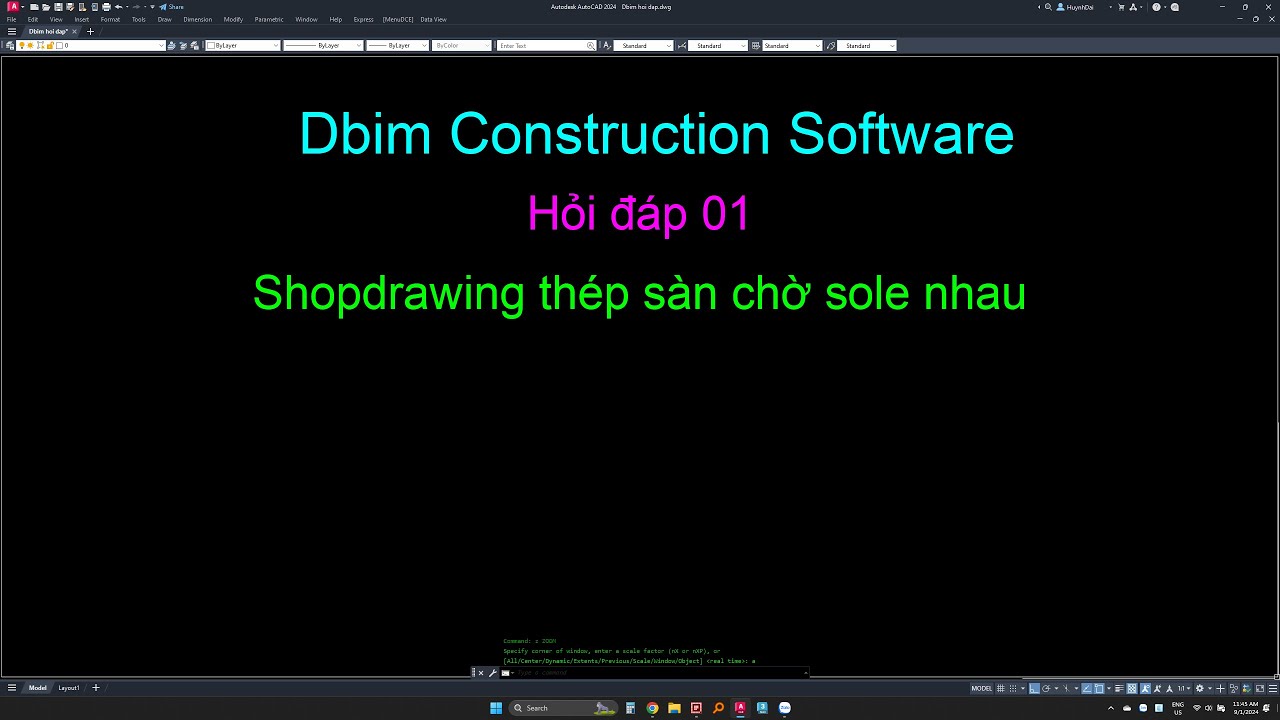 Dbim hỏi đáp 01: Shopdrawing thép sàn chờ sole nhau