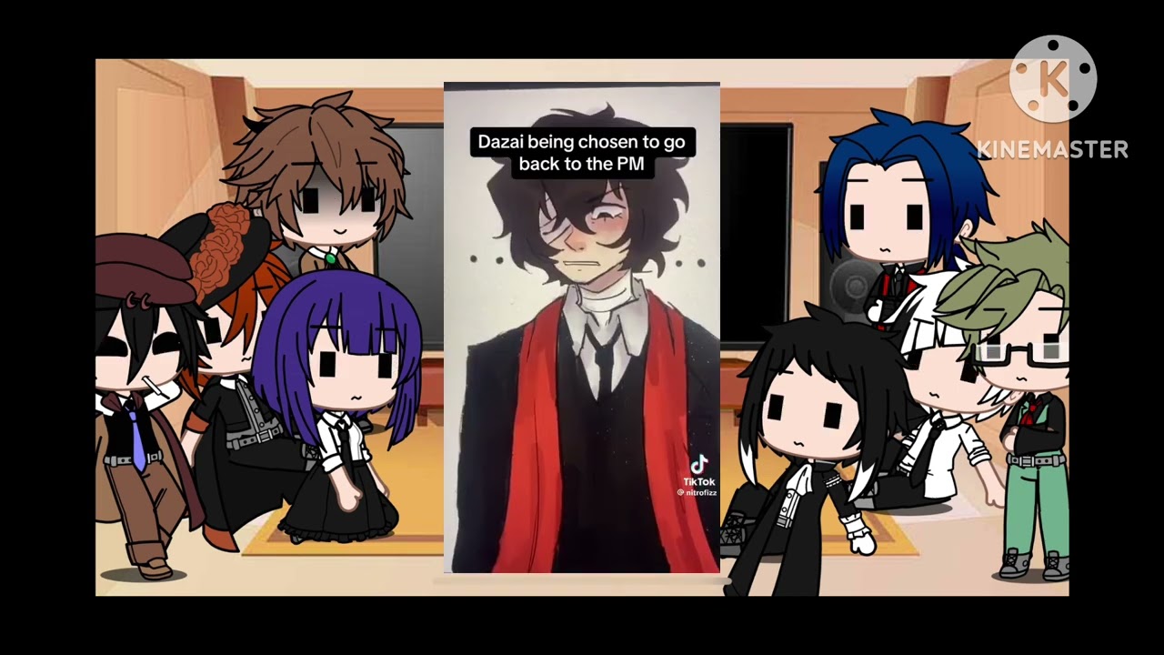 BSD react to Dazai //Angst//Funny//