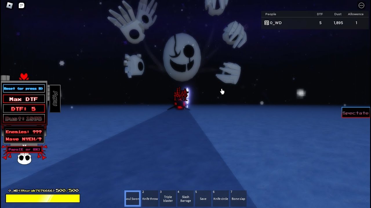 sans funny boss rush: Gaster wave