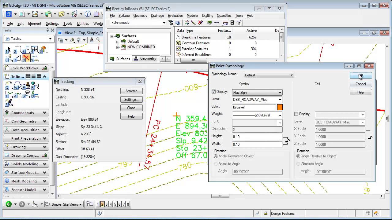 InRoads Tracking Command