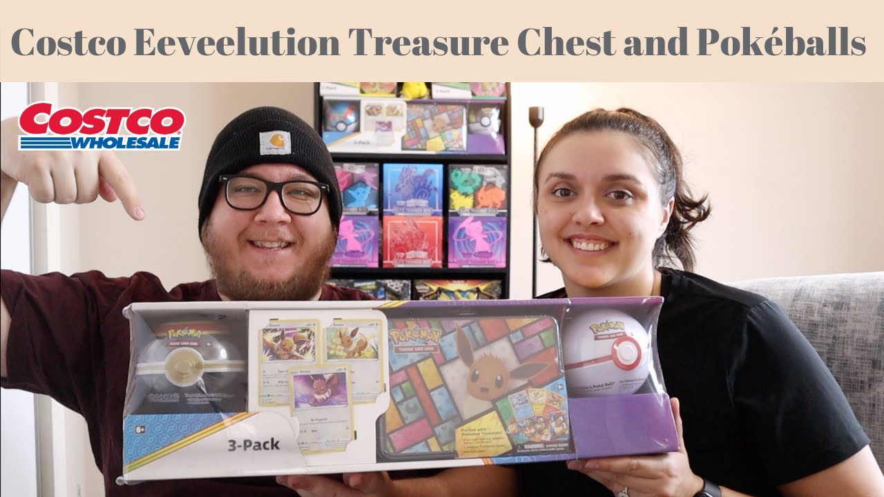 Opening Costco Eeveelution Treasure Chest and Pokéball 3 Pack